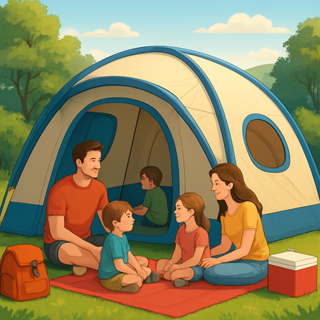 family inflatable tent image
