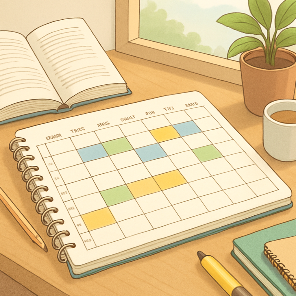 초보 재수생을 위한 독학 공부 계획표 이미지